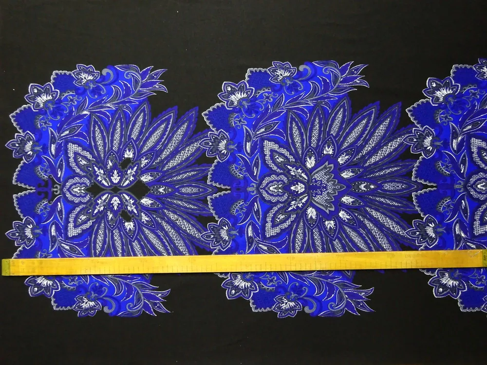 Úplet "sivo-modrý ornament" - raport 