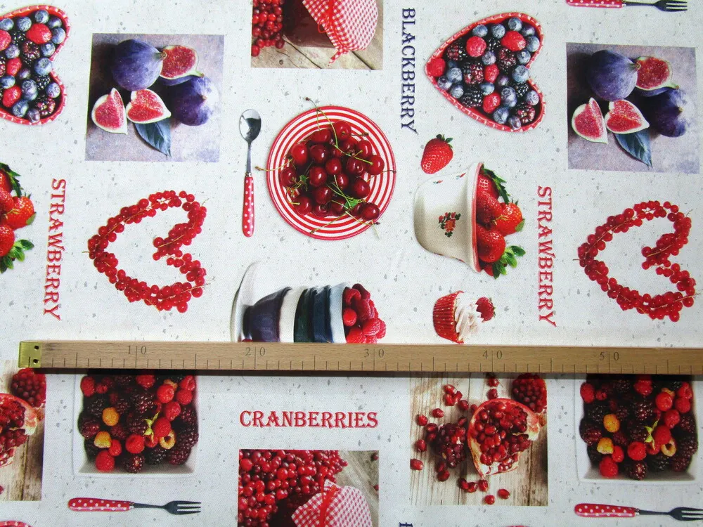 Poťahová látka "CHERRY" - digitálna 3D tlač