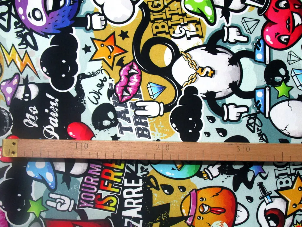 Teplákovina zelenkavá "grafity"