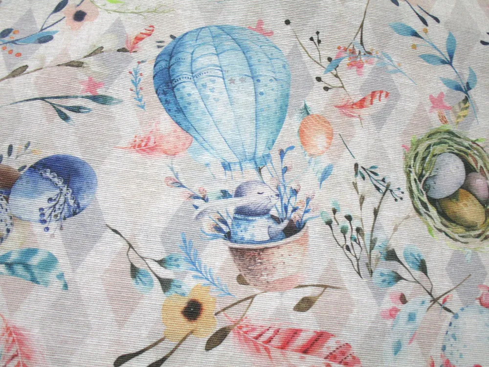 Poťahovka biela "jarný motív" 