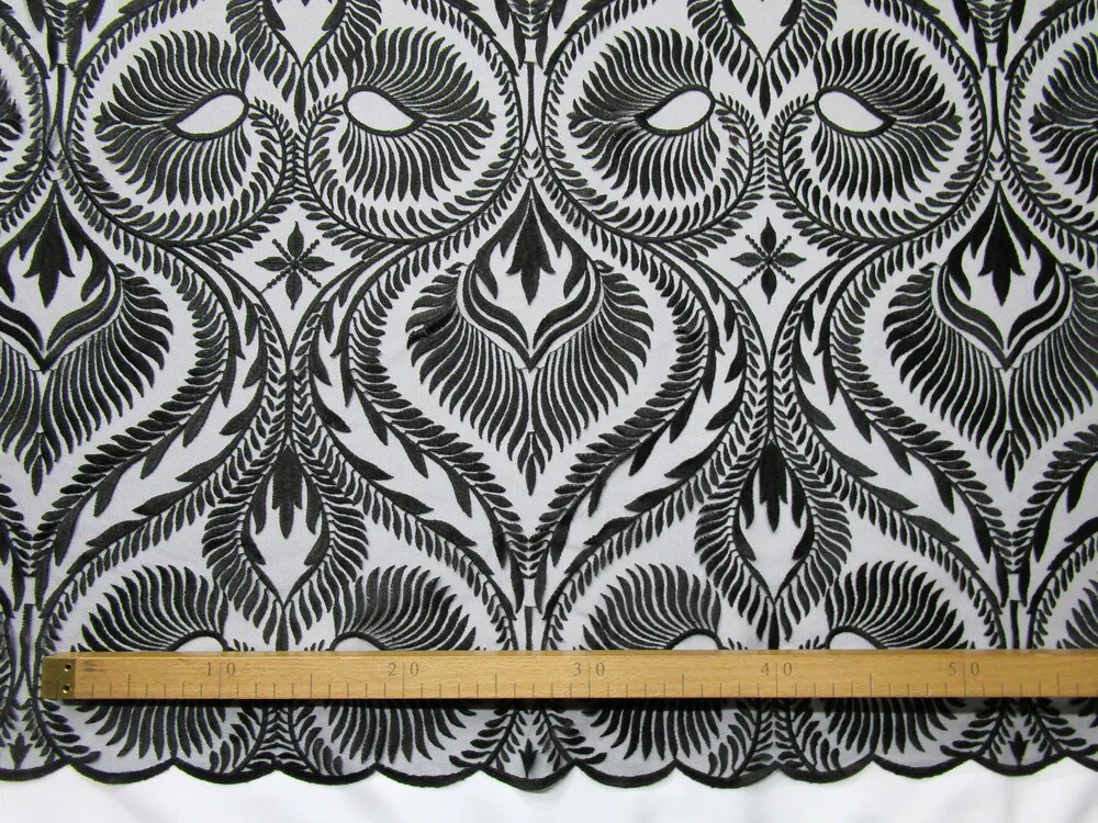 Krajka čierna Kirsten "ornament"