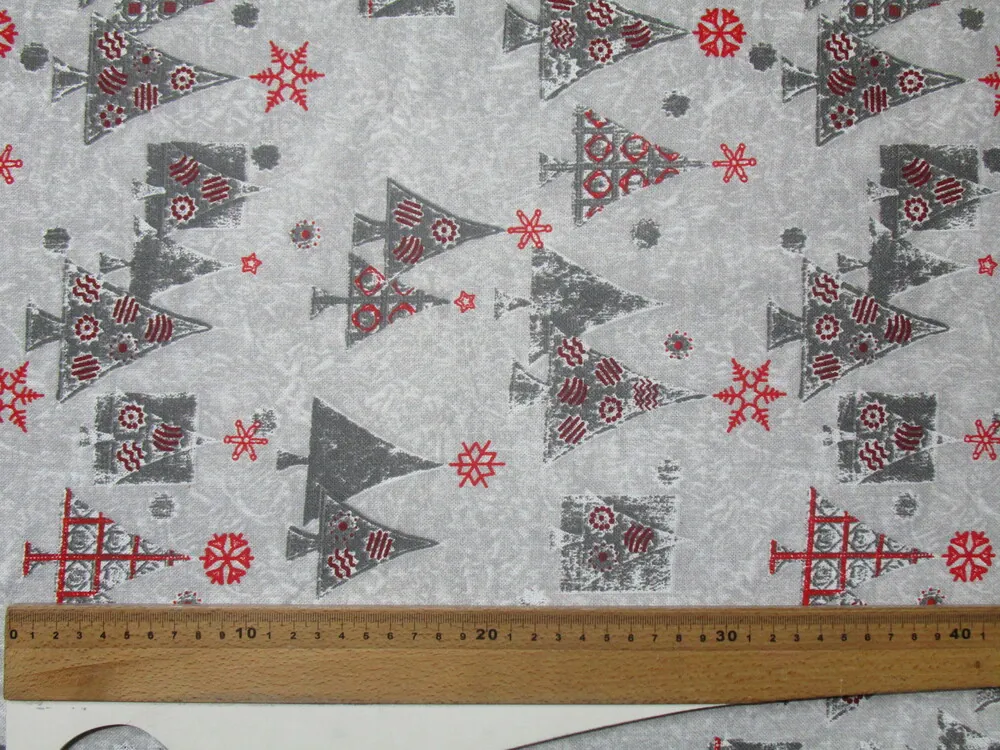 Poťahovka sivá "sivé vianočné stromčeky"