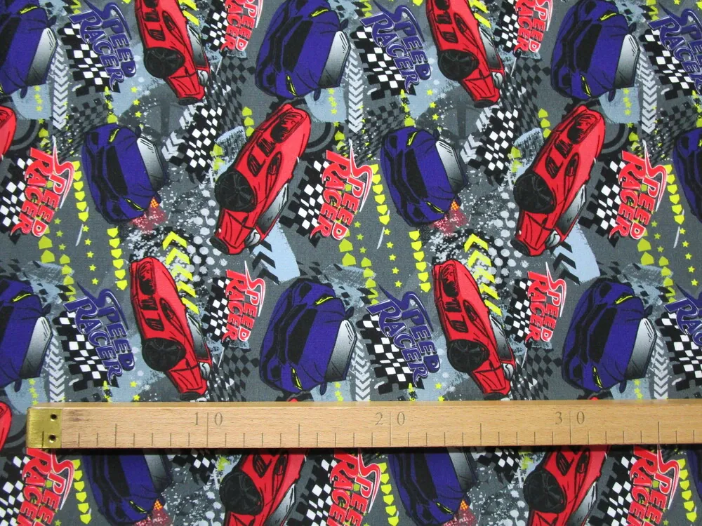 Teplákovina sivá "červené a fialové auto"