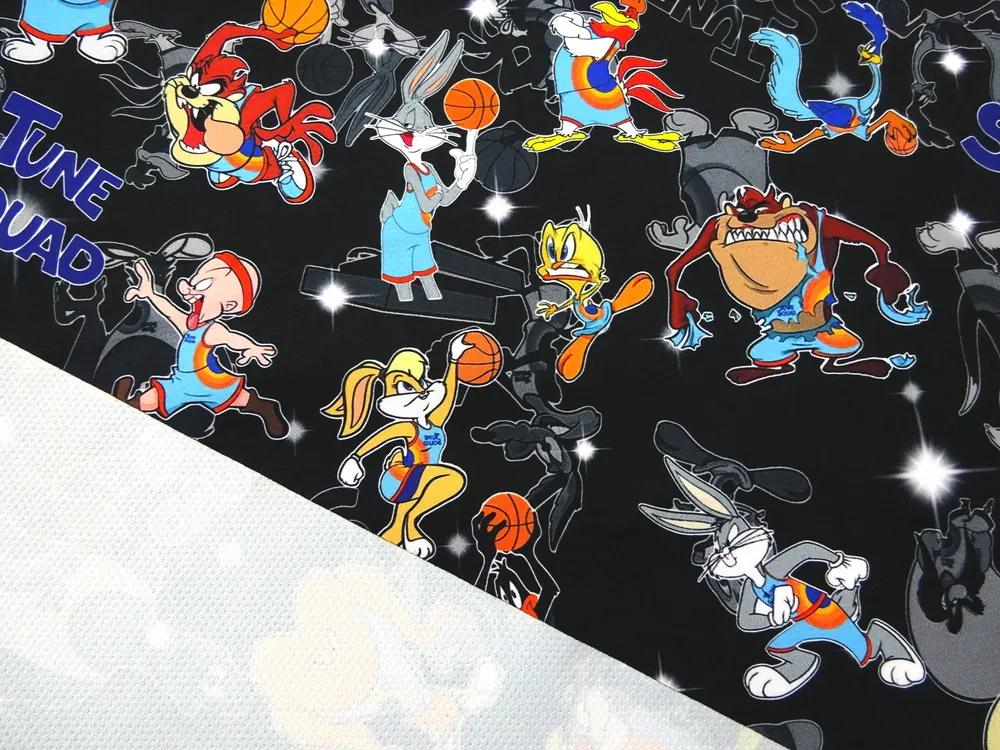 Softshell letný čierny "rozprávkové postavičky"