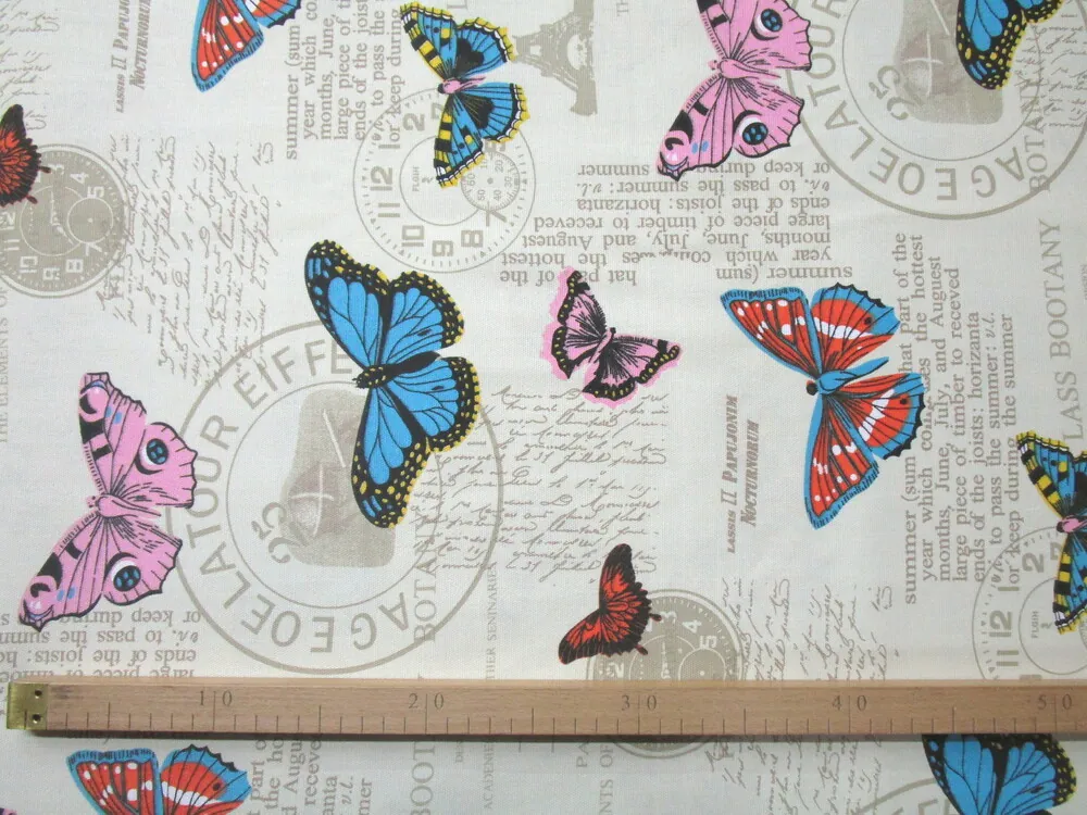 Poťahovka maslová "motýľ, nápisy"