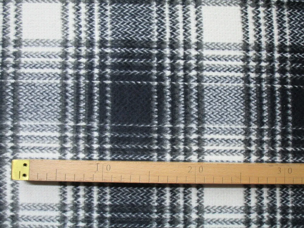 Kabátovina maslovo-čierna "olivové káro"