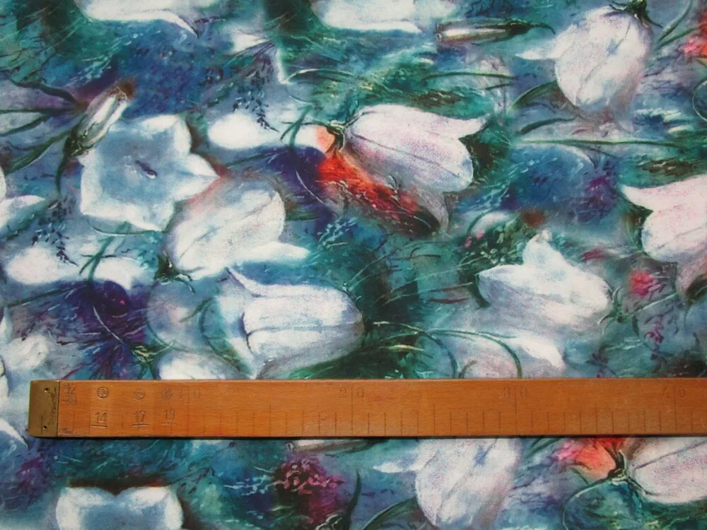 Šatovka zeleno-modro-fialová "zvončeky"