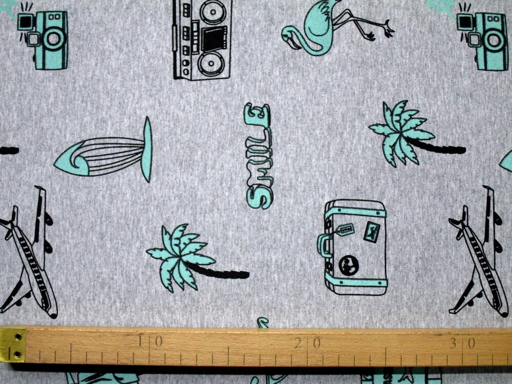 Teplákovina sivý melír "holiday" 