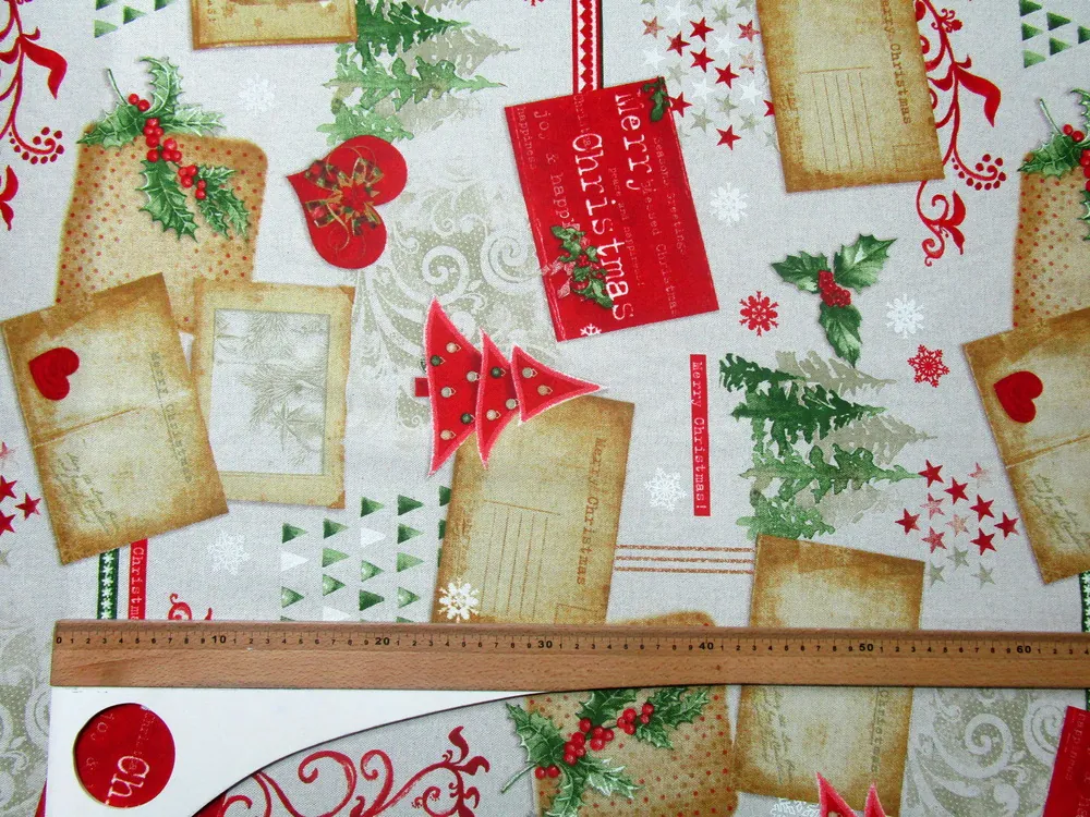 Poťahovka sivá "vianočný motív" 