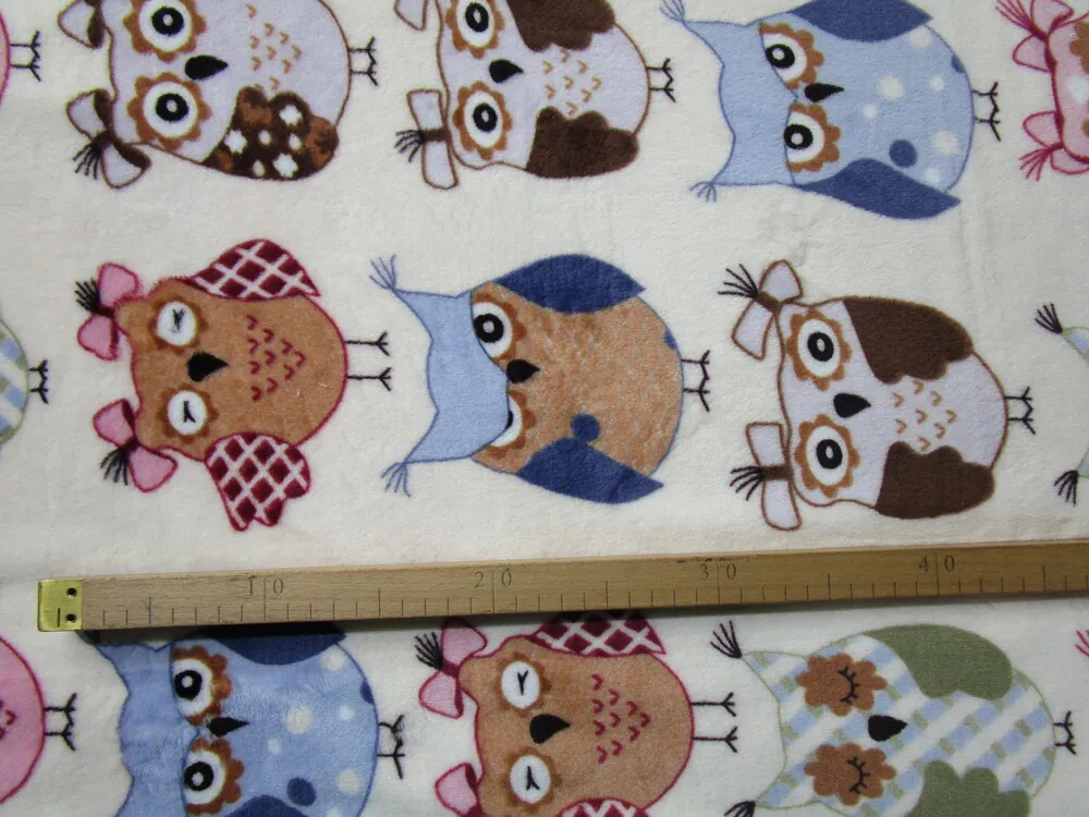 Fleece maslový "sovy"