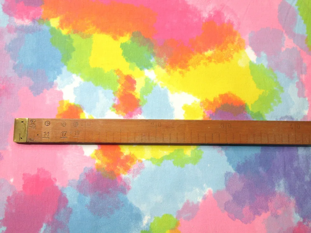 Teplákovina biela "farebné machule" 