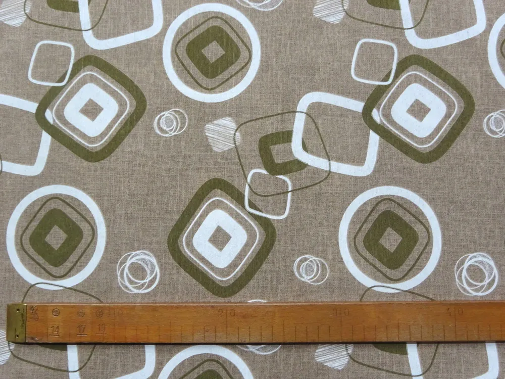 Poťahovka hnedá žíhaná "geometrický vzor" 