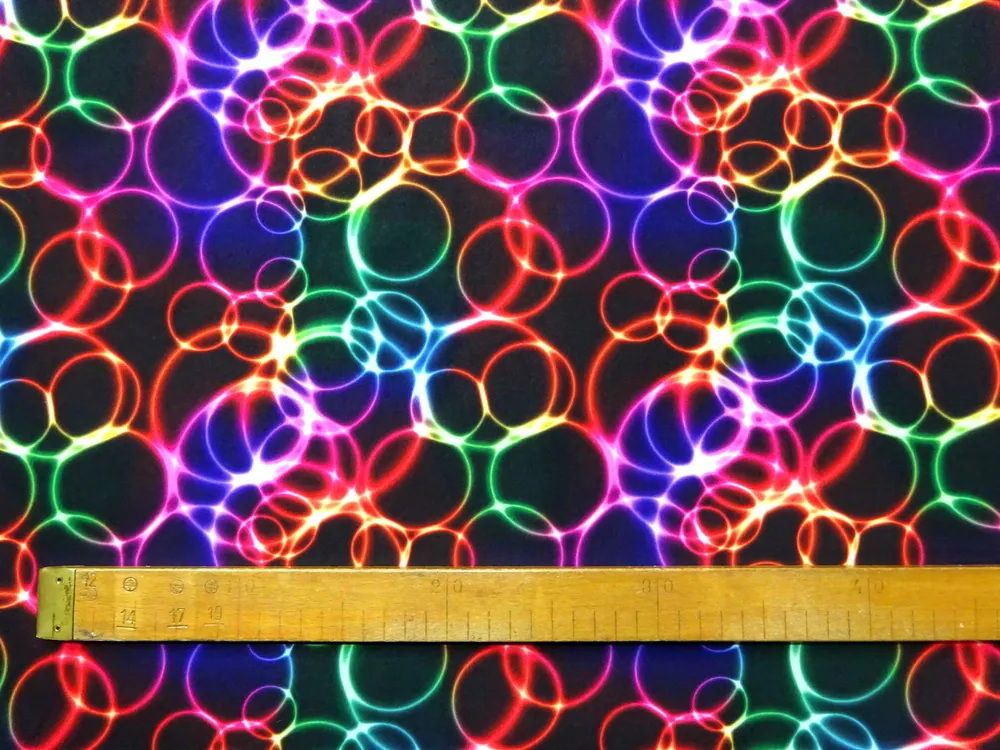 Softshell čierny "farebné kruhy" 