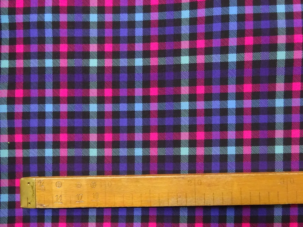 Softshell "ružovo-tyrkysové káro"