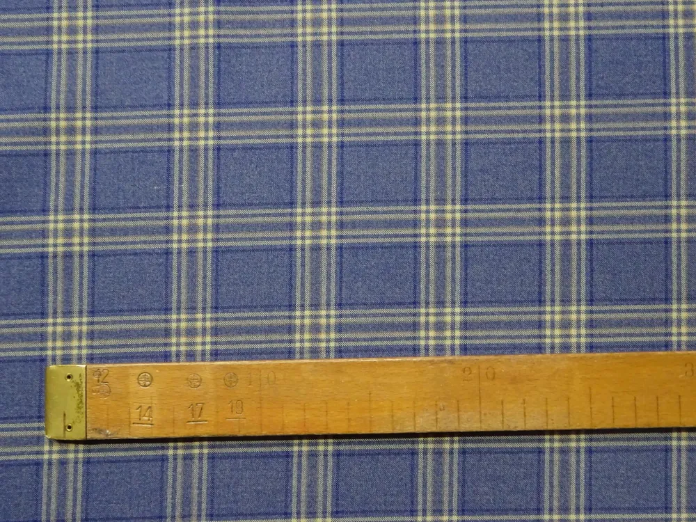 Kostýmovka modrá "žlto-hnedé káro" 