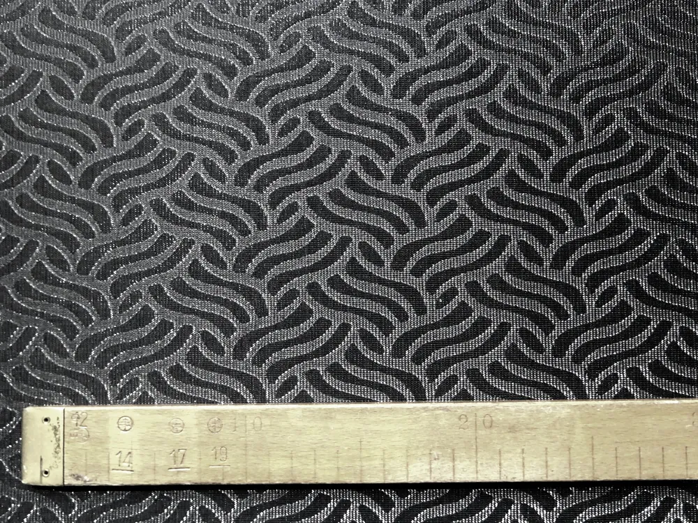 Úplet čierny "tmavostrieborný vzor"