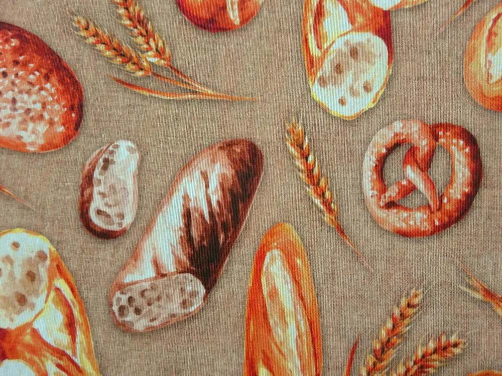 Poťahovka hnedá "pečivo" 