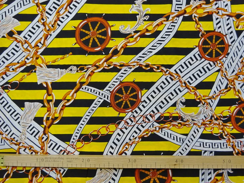 Šatovka žlto-čierna "letný motív" 