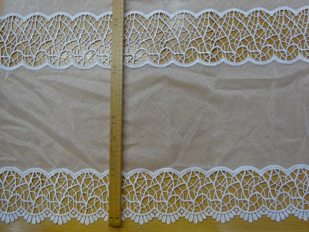 Záclona biela "macrame" - 160 cm 