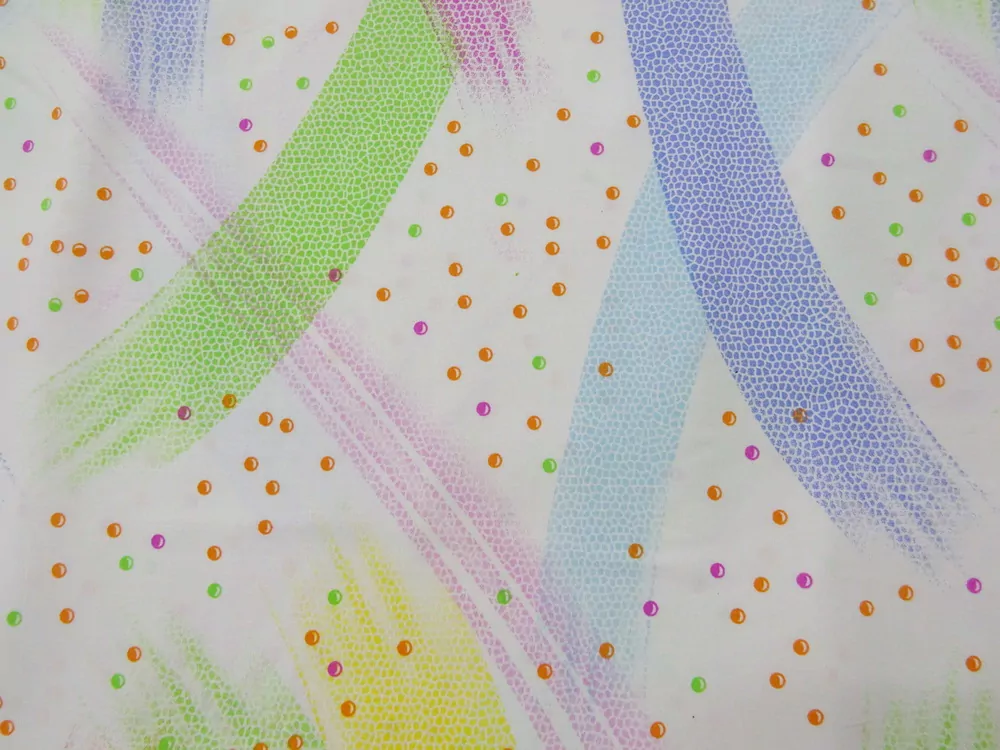 Šatovka biela "farebný vzor" - bordúra obojstranná 