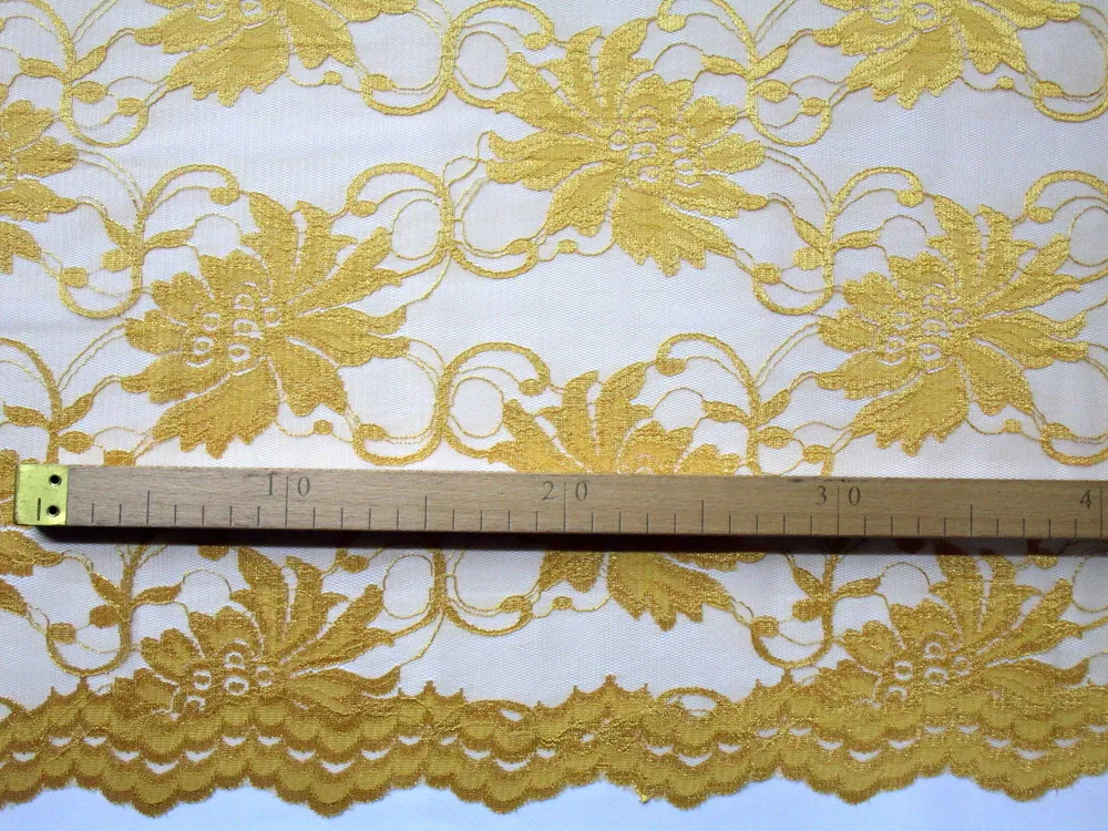Krajka zlatá "kvety"