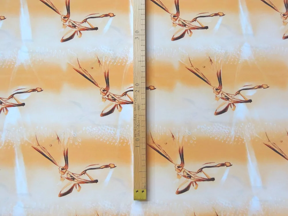 Šatovka bielo-pomarančová "ornament"