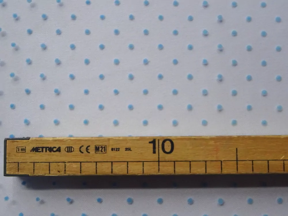 Tyl Ravello modrý "modrá zamatová bodka" 