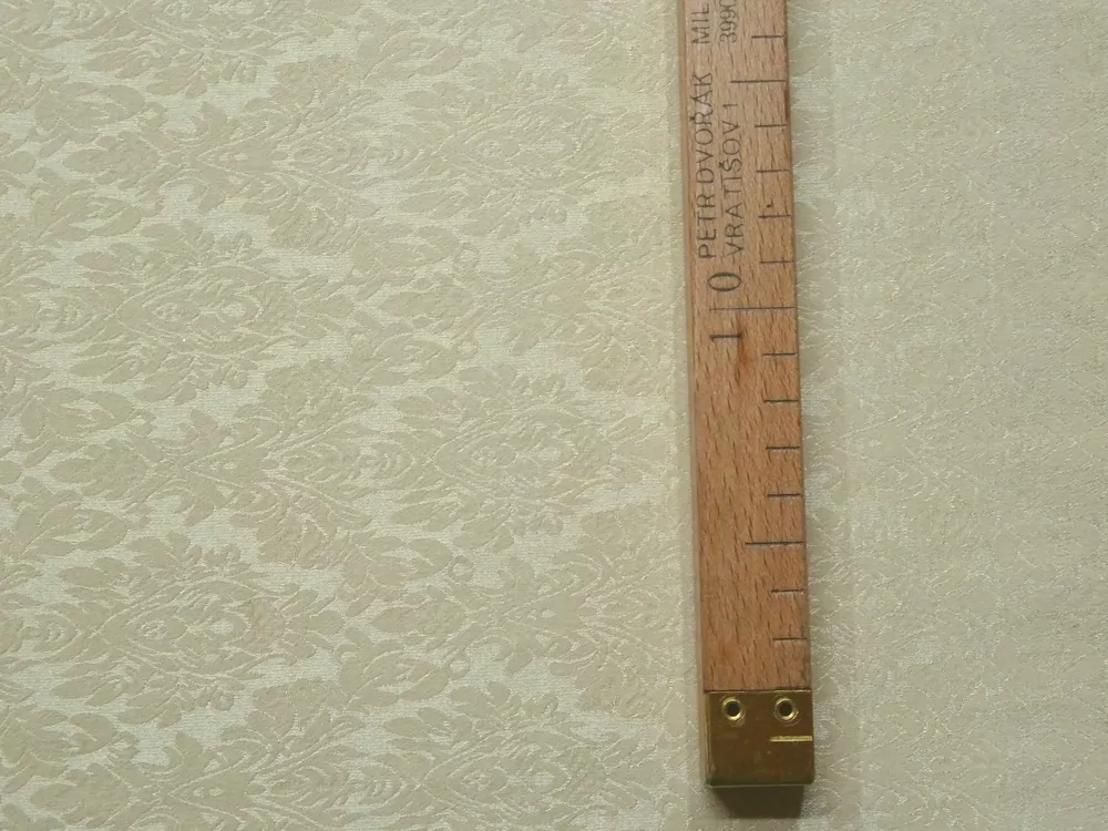 Žakard žlto-béžový "ornamenty" - obojstranný 