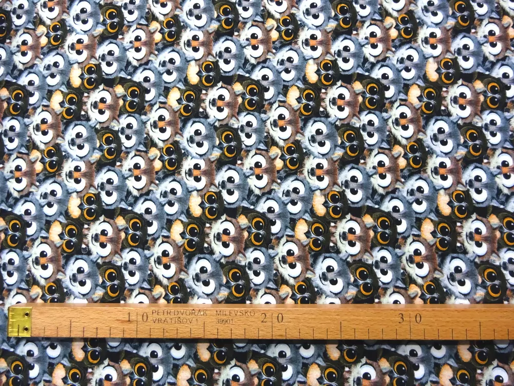 Úplet sivo-hnedý "zvieratká" - digitálna tlač 