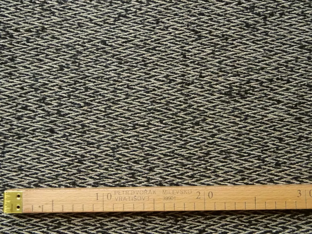 Kabátovina s vlnou "hnedo-čierna" 