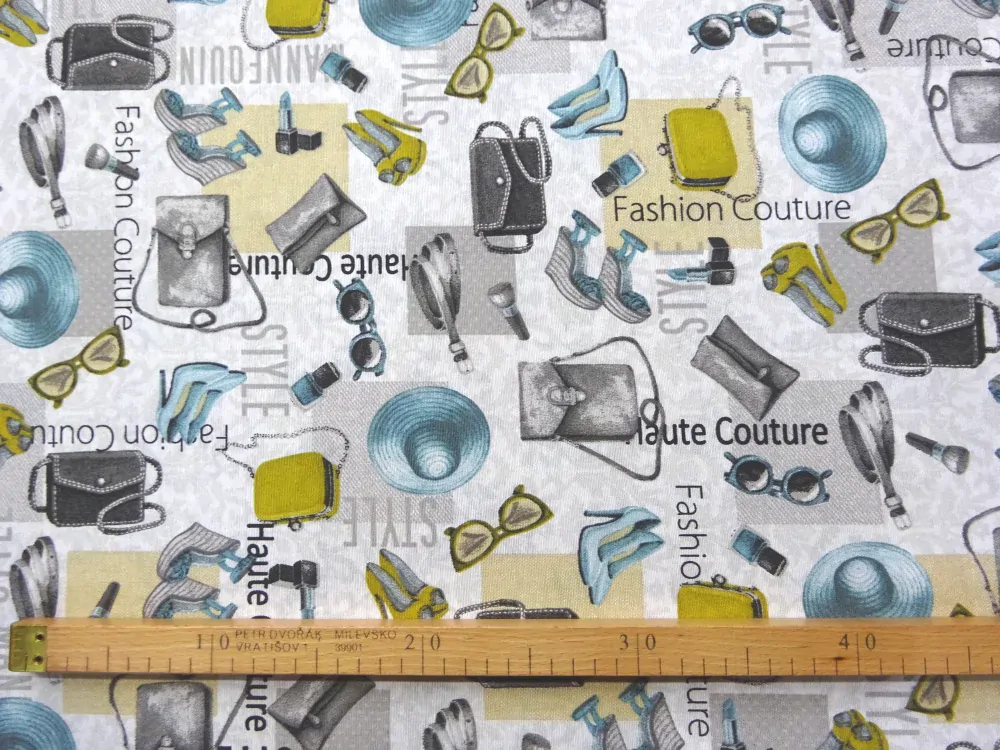 Poťahovka bielo-sivá "Fashion Couture" 