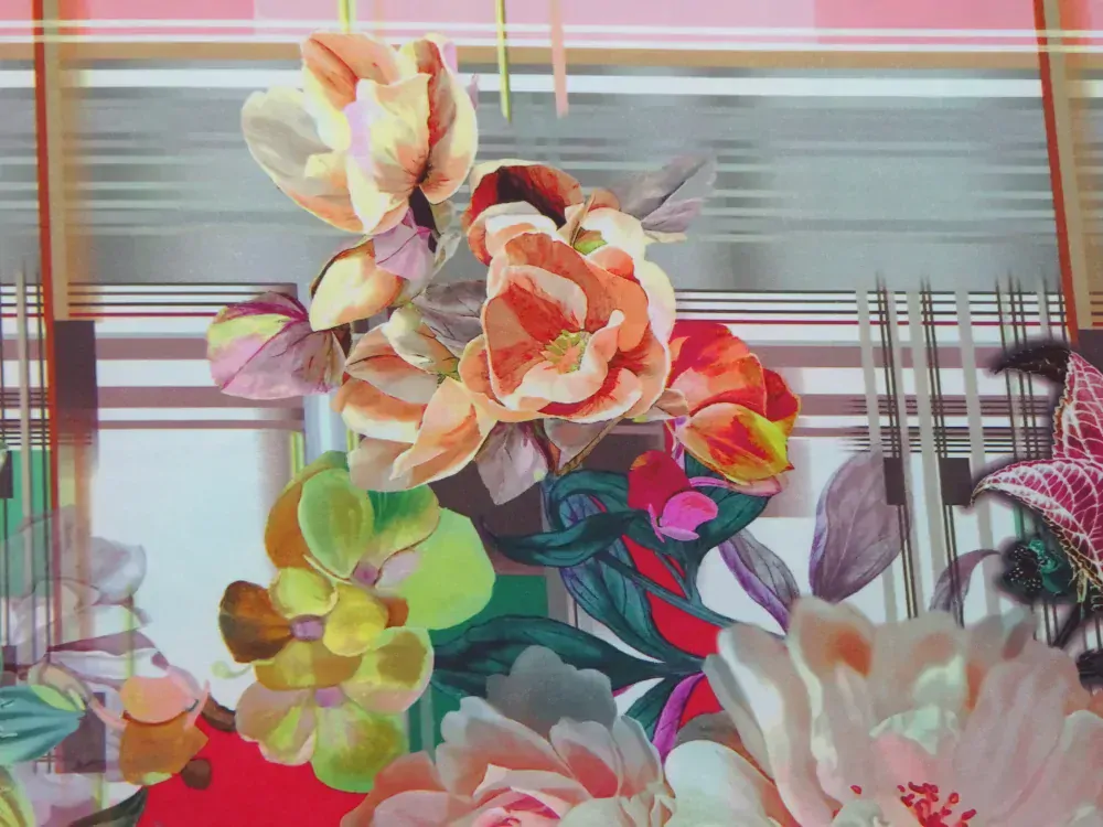 Šatovka "kytica kvetov" - bordúra obojstranná 