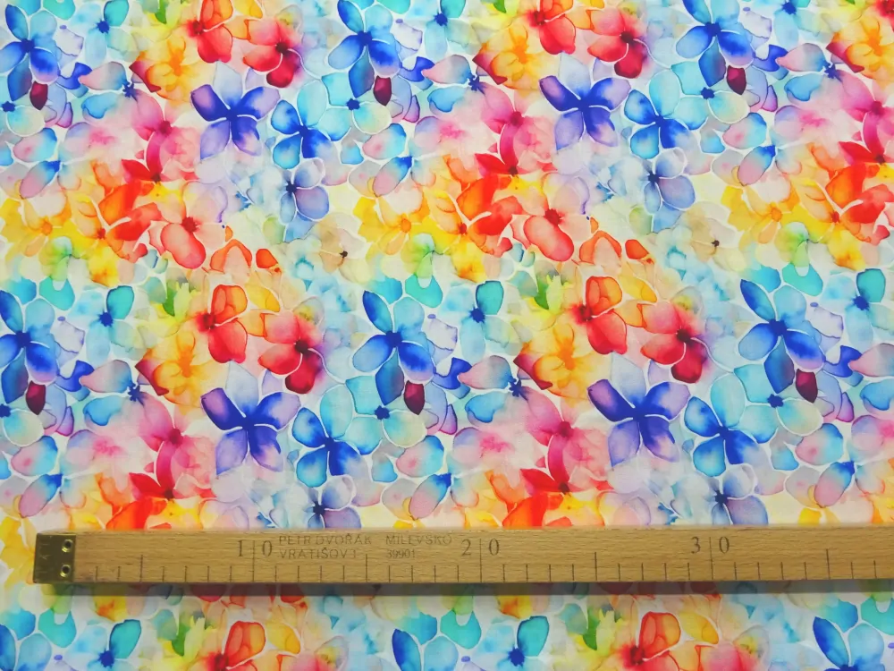 Šatovka biela "farebné kvety" 