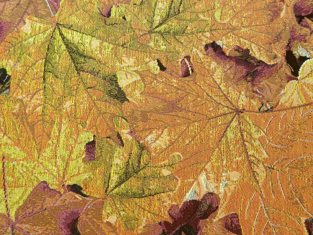 Gobelín "žlto-pomarančovo-vínové listy" 