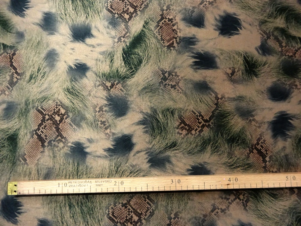 Úplet-imitácia jelenice hnedý "vzorovaný" 