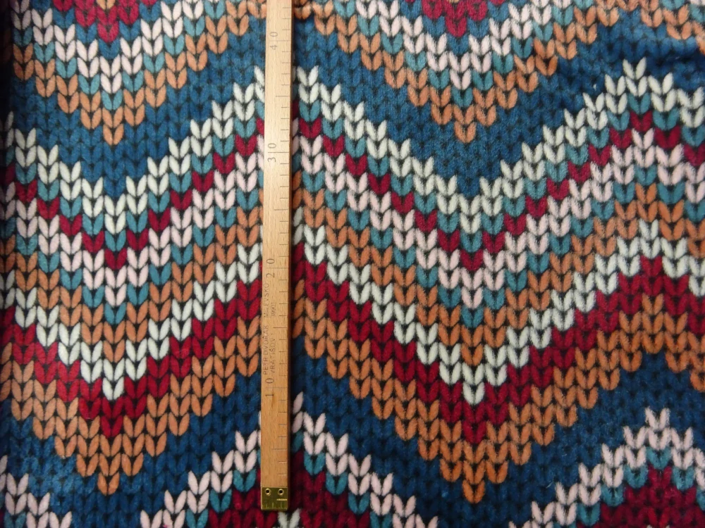 Fleece farebný "lístky" 