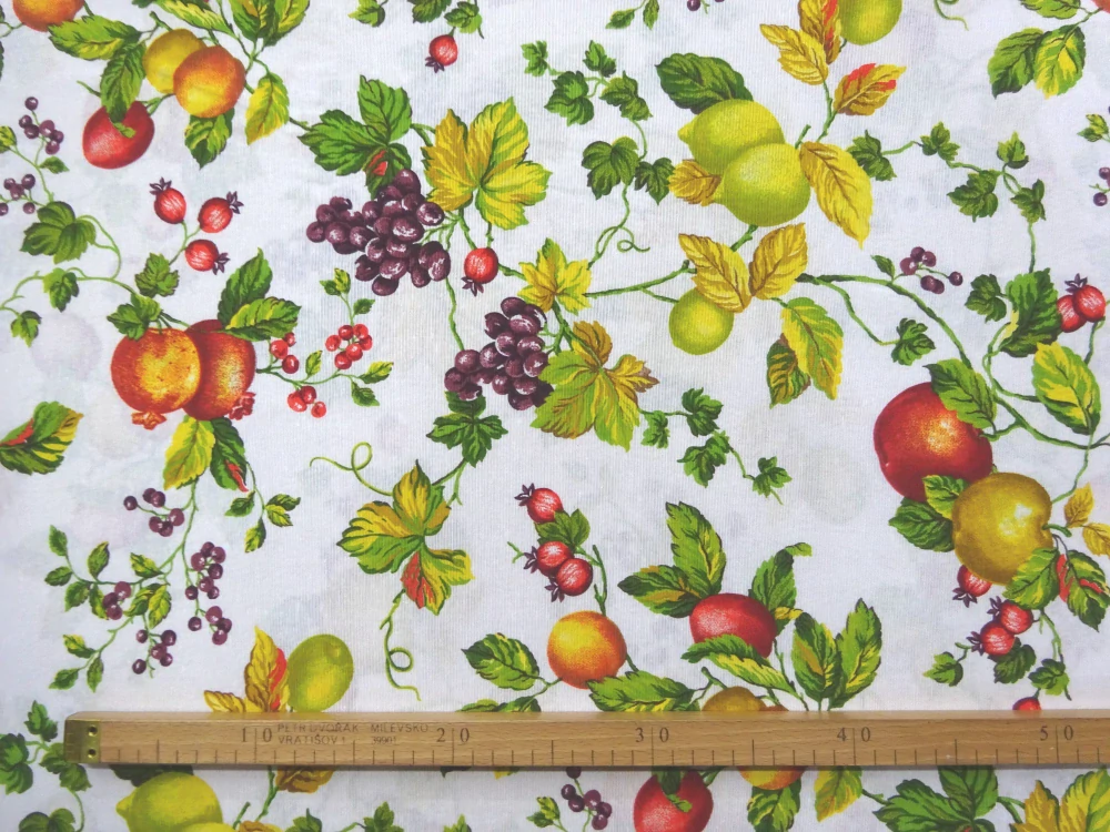 Poťahovka biela "ovocný sad" 