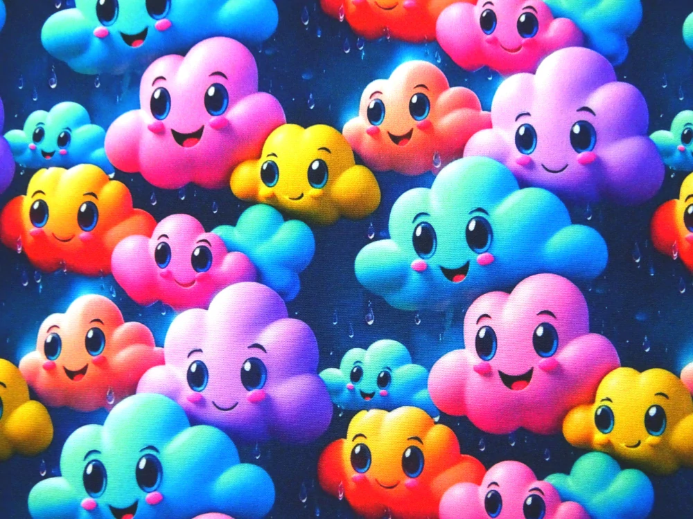 Softshell tmavomodrý "farebný obláčik" 