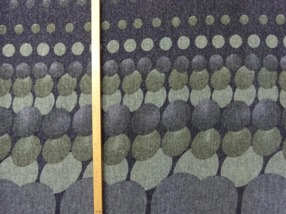 Svetrovina antracitová "zeleno-sivé bodky" - bordúra jednostranná 