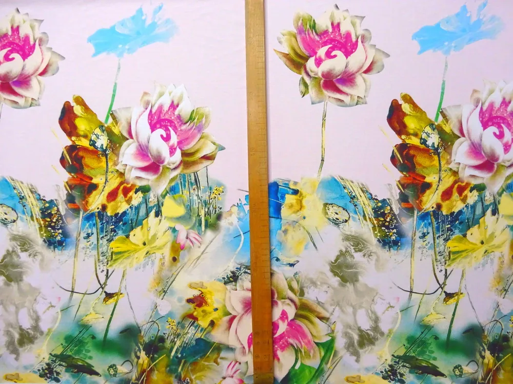 Šatovka svetloružová "kvety" - bordúra jednostranná 