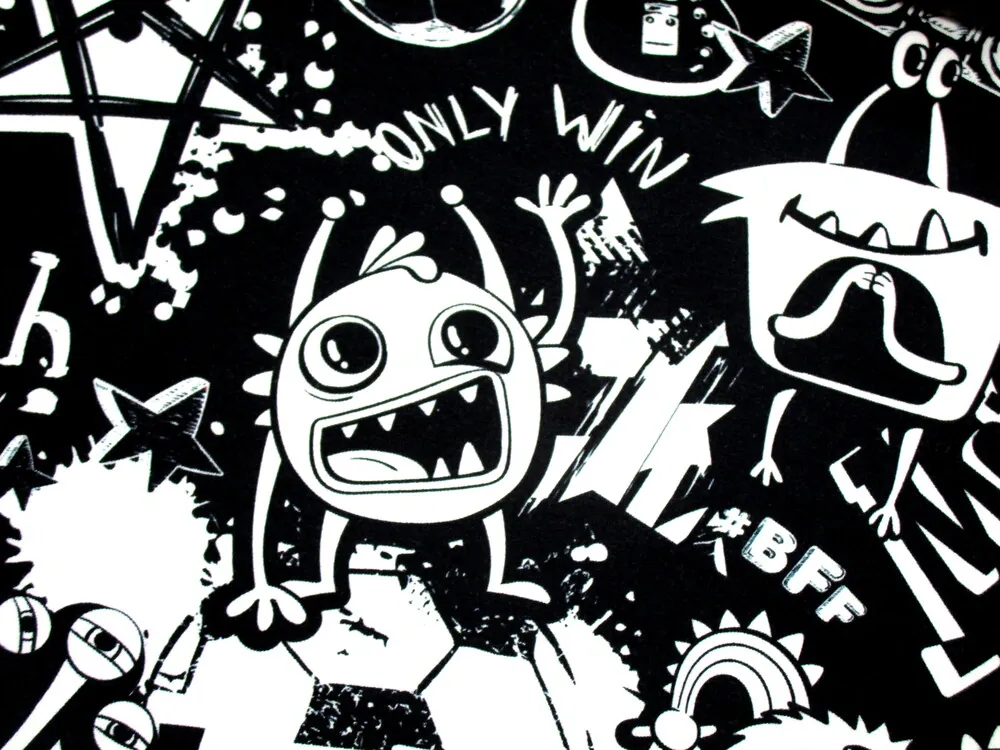 Teplákovina čierna "monster" 