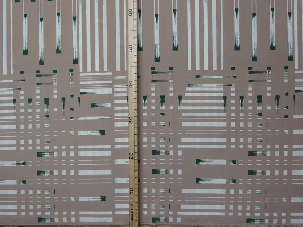 Šatovka béžová "smotanovo-zelený vzor" - bordúra 