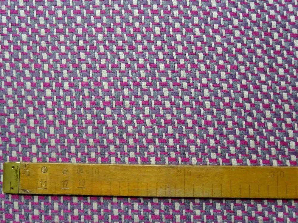 Kabátovina "cyklaménovo-fialovo-sivo-béžová" 