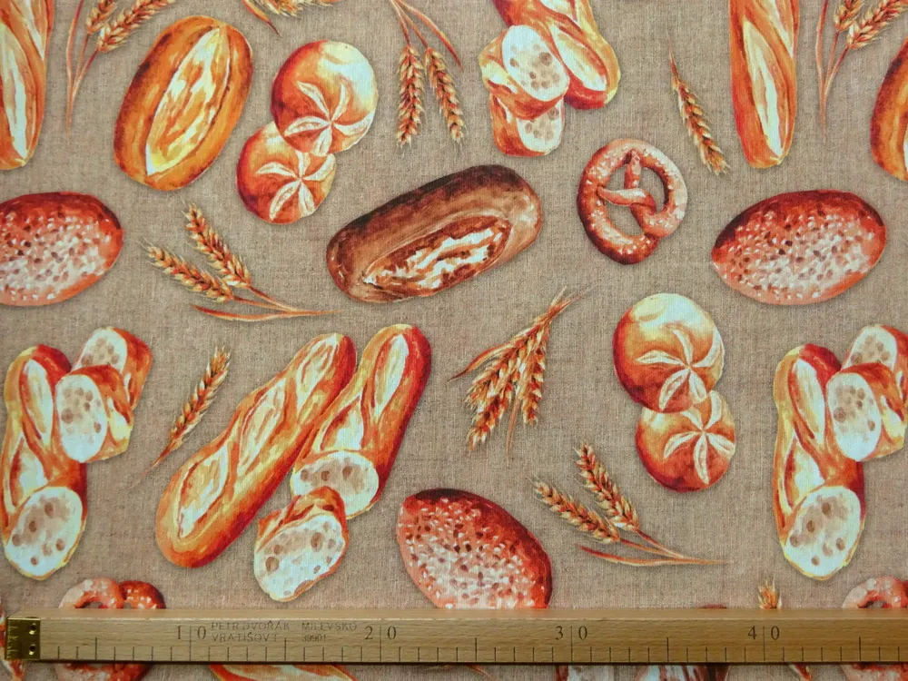 Poťahovka hnedá "pečivo" 