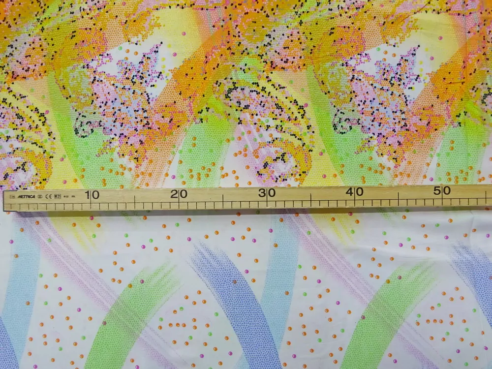 Šatovka biela "farebný vzor" - bordúra obojstranná 