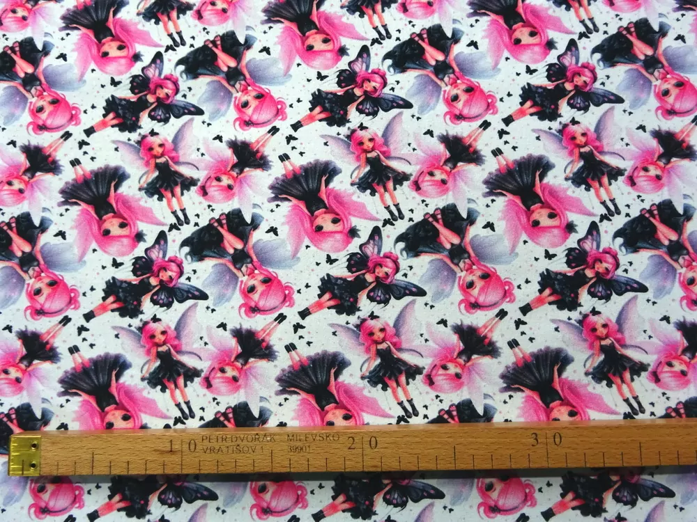 Teplákovina biela "víla" - digitálna tlač 