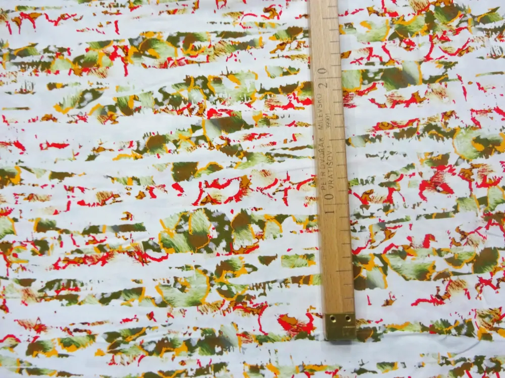 Šatovka smotanová "zelený vzor" 