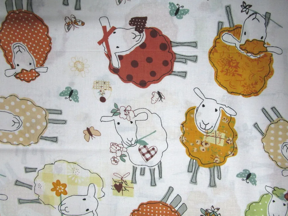 Bavlna biela "ovečky"