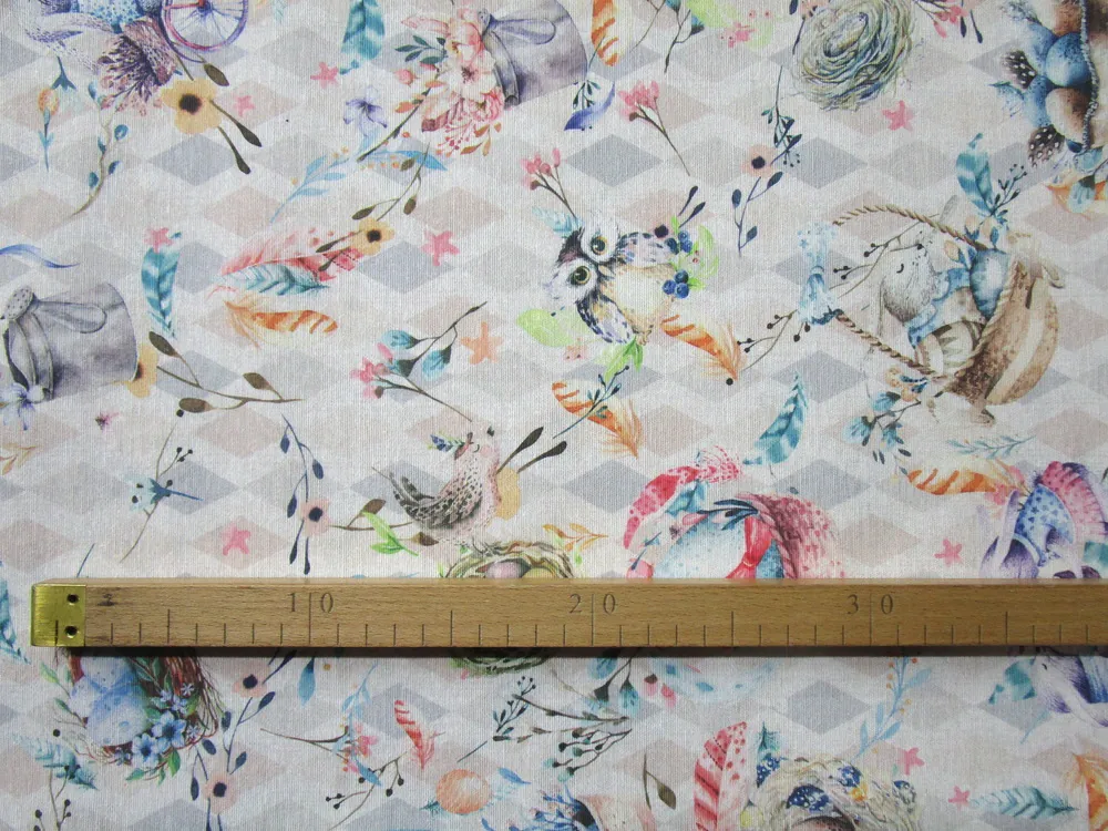 Poťahovka biela "jarný motív" 