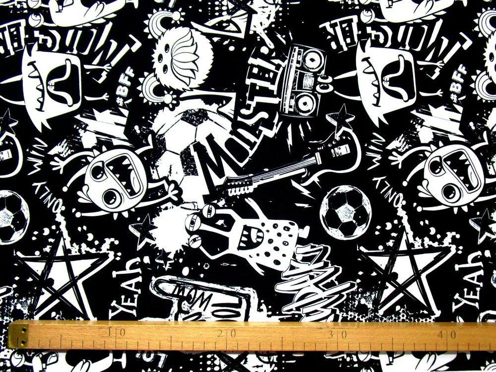 Teplákovina čierna "monster" 